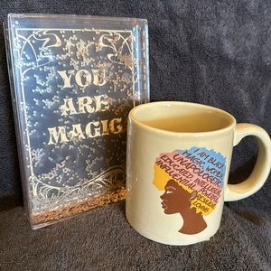 NWOT-I Am Black Magic Mug Silhouette & You Are Magic Photo Frame